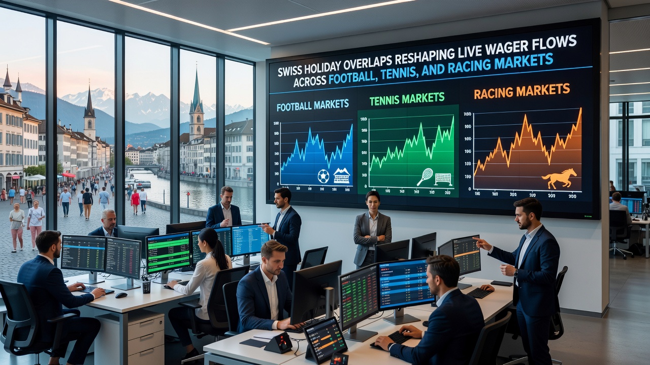 Live betting terminals and racecourse activity during Swiss holiday periods affecting football tennis adn racing flows